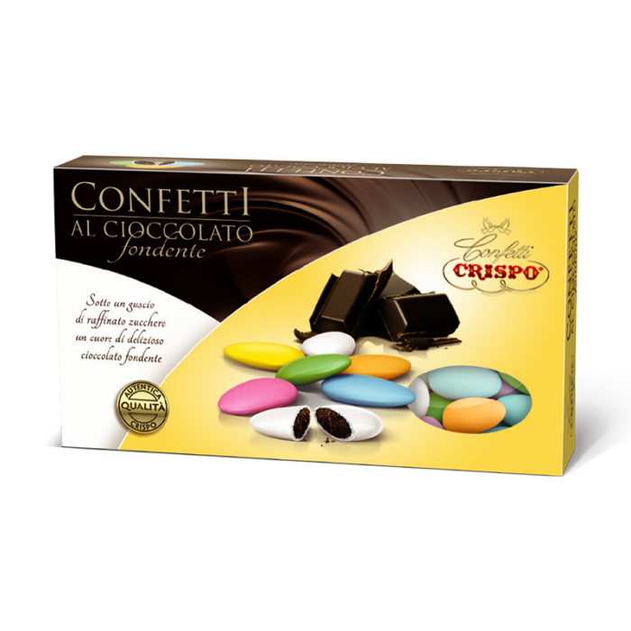 Crispo Confetti al cioccolato fondente colori assortiti