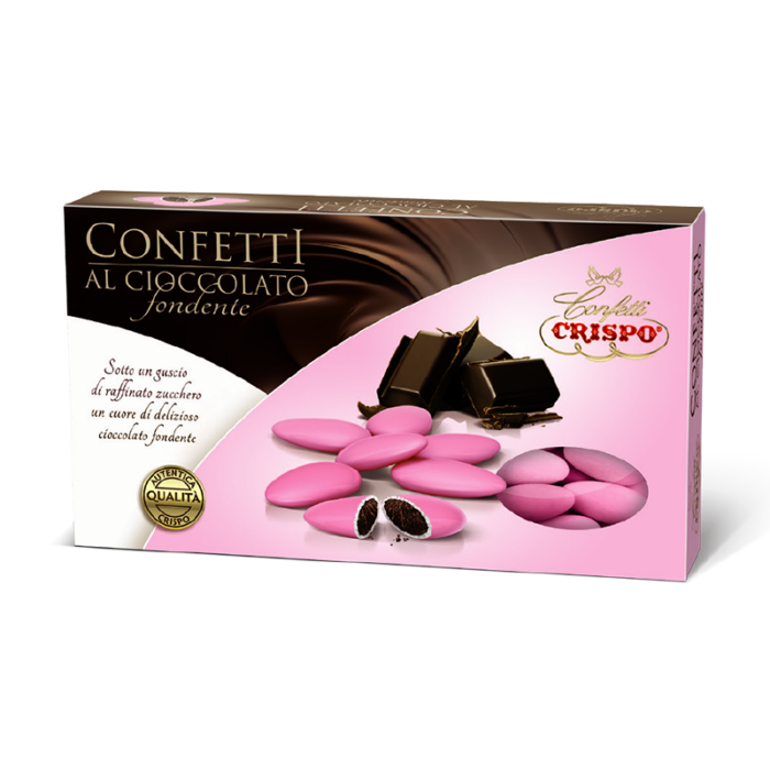 Crispo Confetti al cioccolato fondente rosa