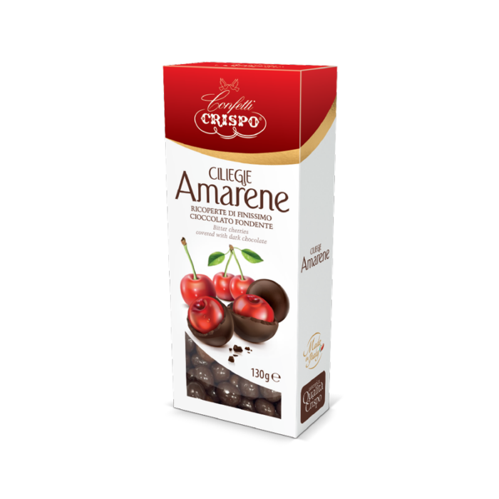 Crispo ciliegie ricoperte di cioccolato fondente - astuccio 130g