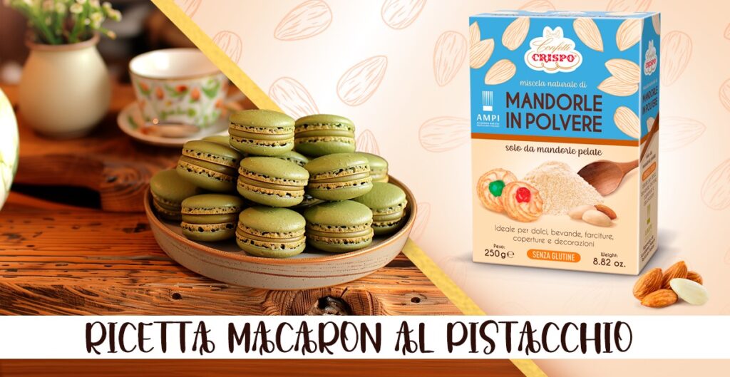 Macaron con Pasta di Mandorle al Pistacchio di Luigi Biasetto