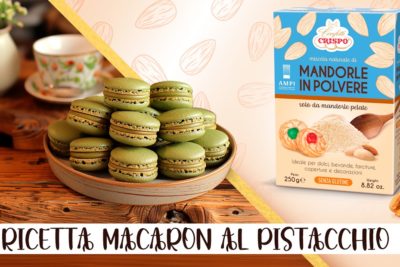 Macaron con Pasta di Mandorle al Pistacchio di Luigi Biasetto